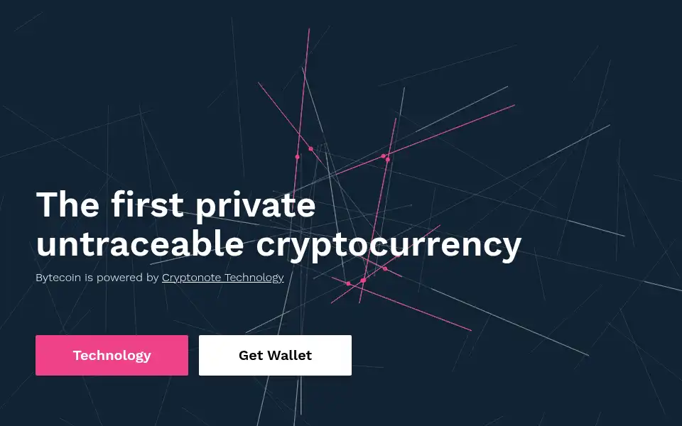 Screenshot of bytecoin.org