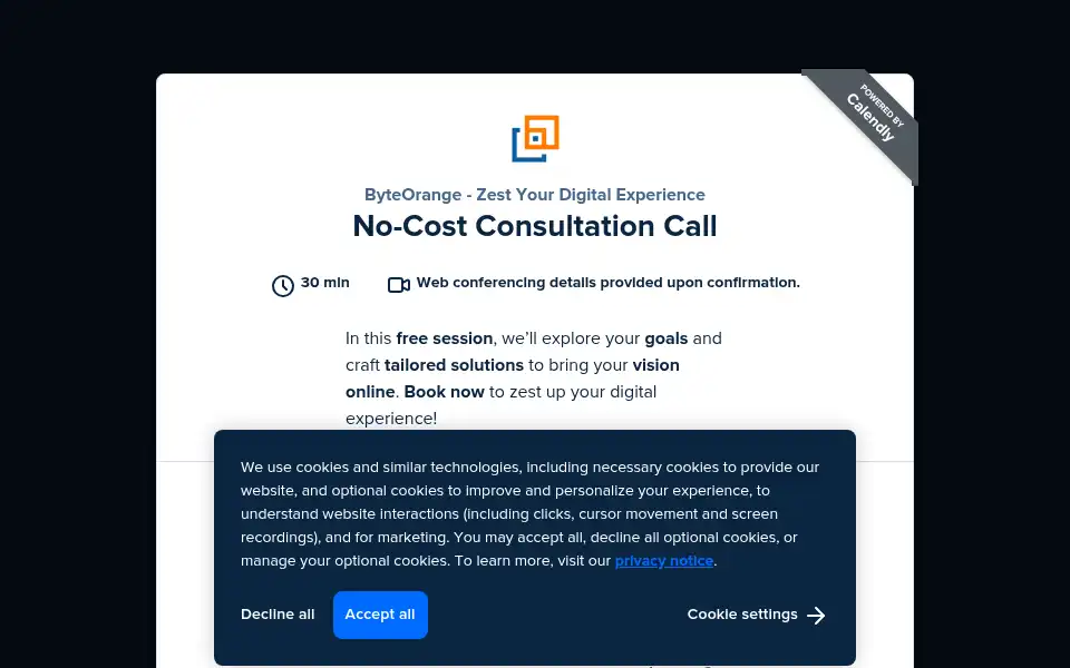 Screenshot of byteorange.com