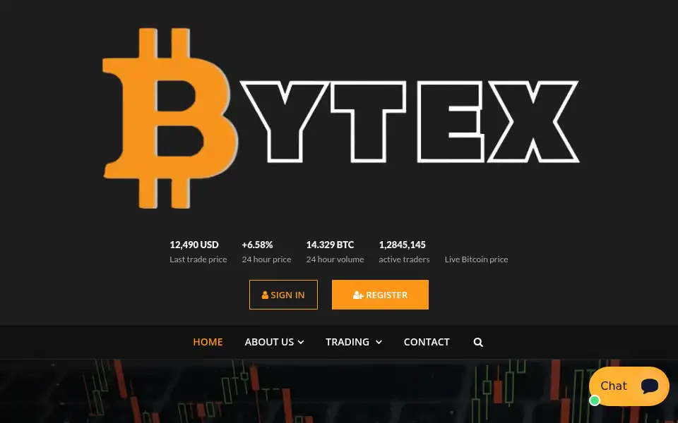 Screenshot of bytextrade.com