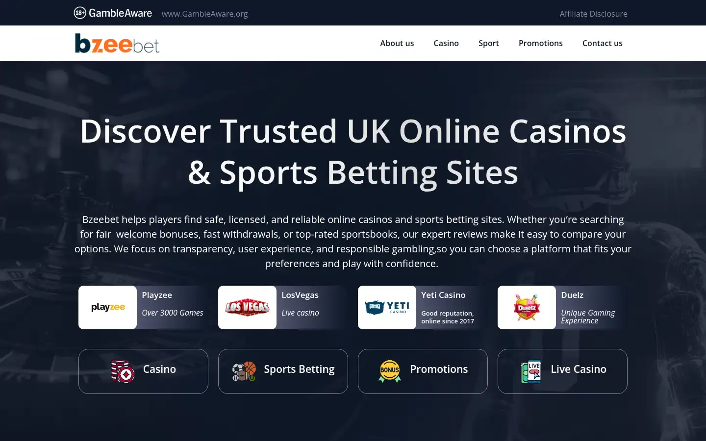 Screenshot of bzeebet.com
