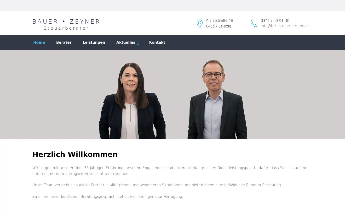 Screenshot of bzh-steuerberater.de