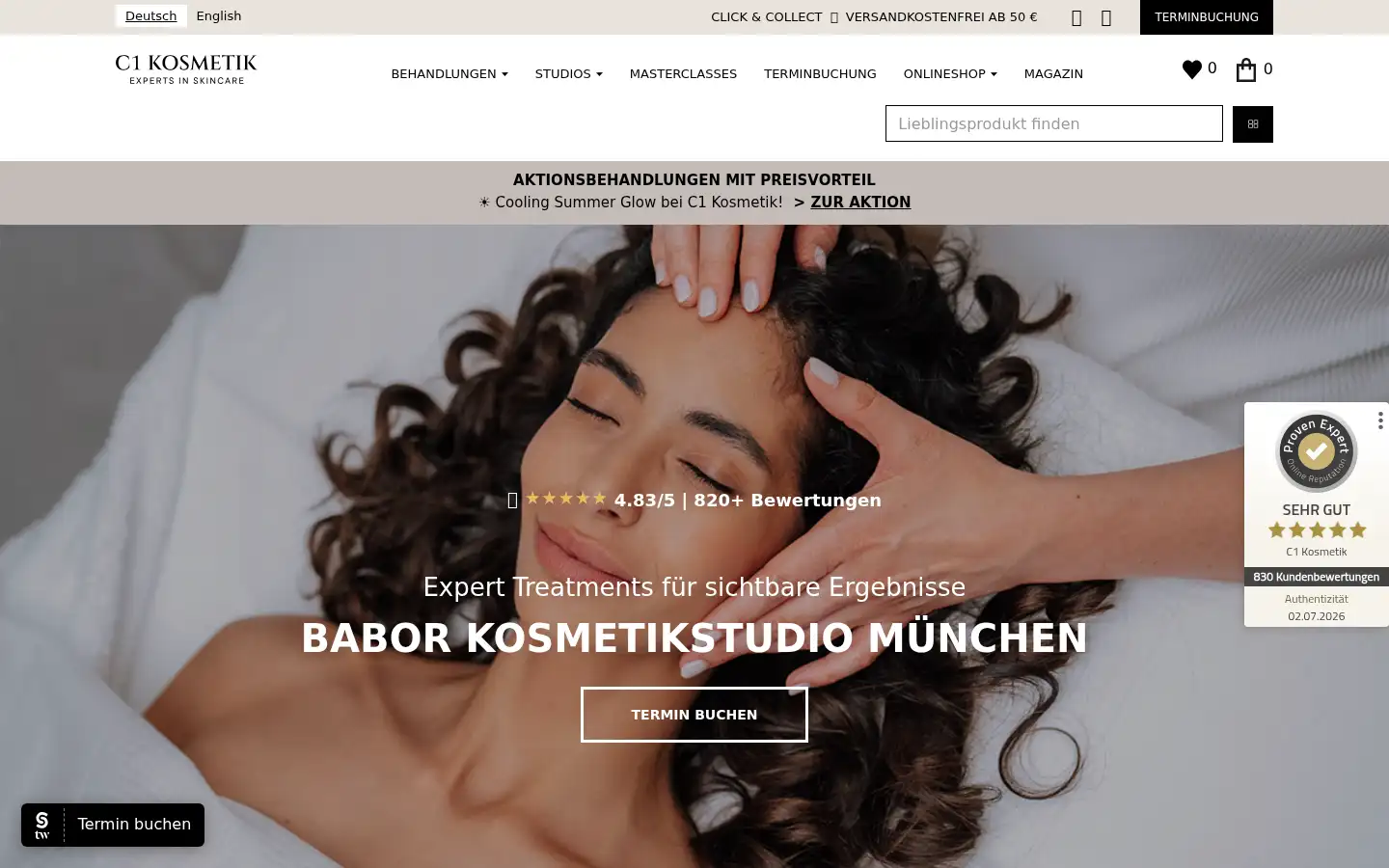 Screenshot of c1-kosmetik.de