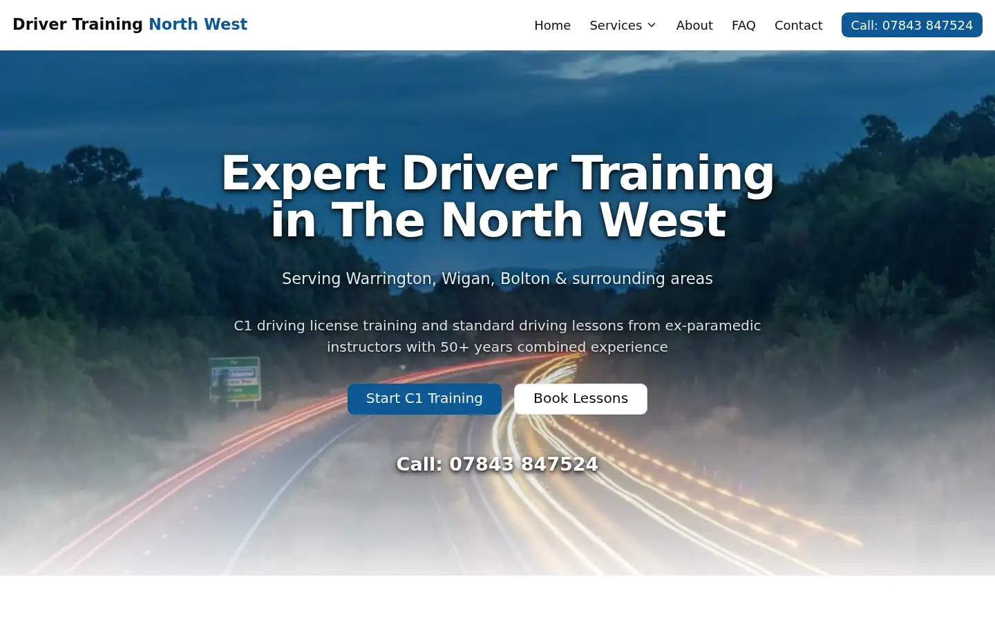 Screenshot of c1drivertraining.com