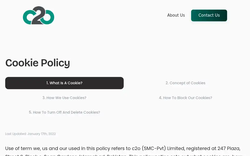 Screenshot of c2o.net