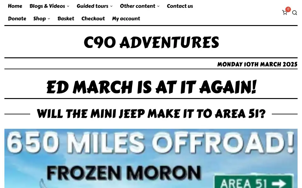 Screenshot of c90adventures.co.uk