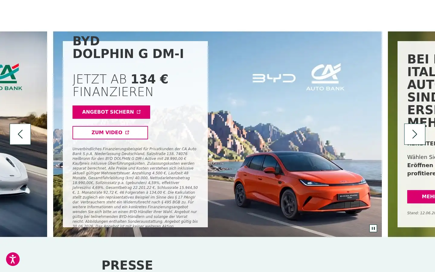Screenshot of ca-autobank.de