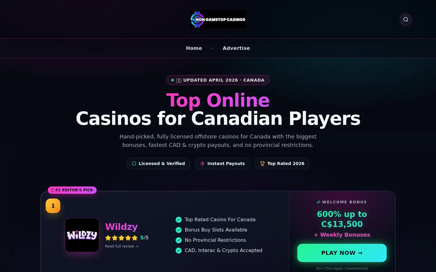 Screenshot of ca-instant-play.trusted-uk-casinos.site