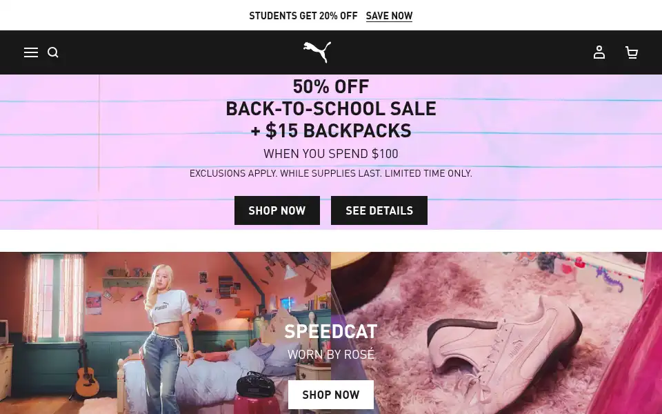 Screenshot of ca.puma.com