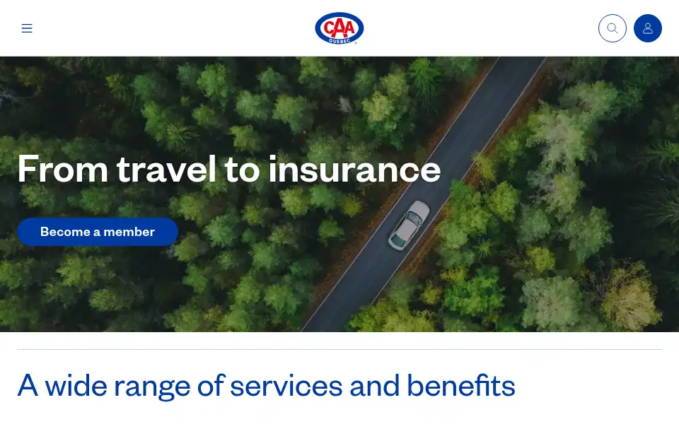 Screenshot of caaquebec.com