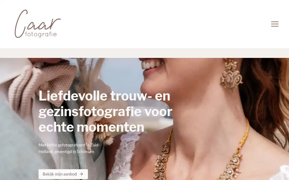 Screenshot of caarfotografie.nl