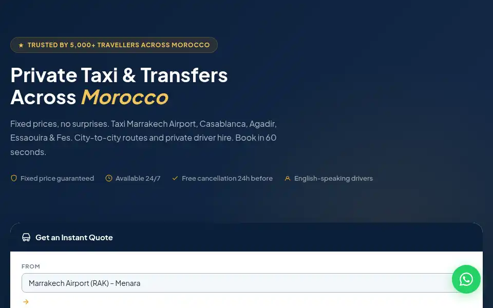 Screenshot of cab-morocco.com