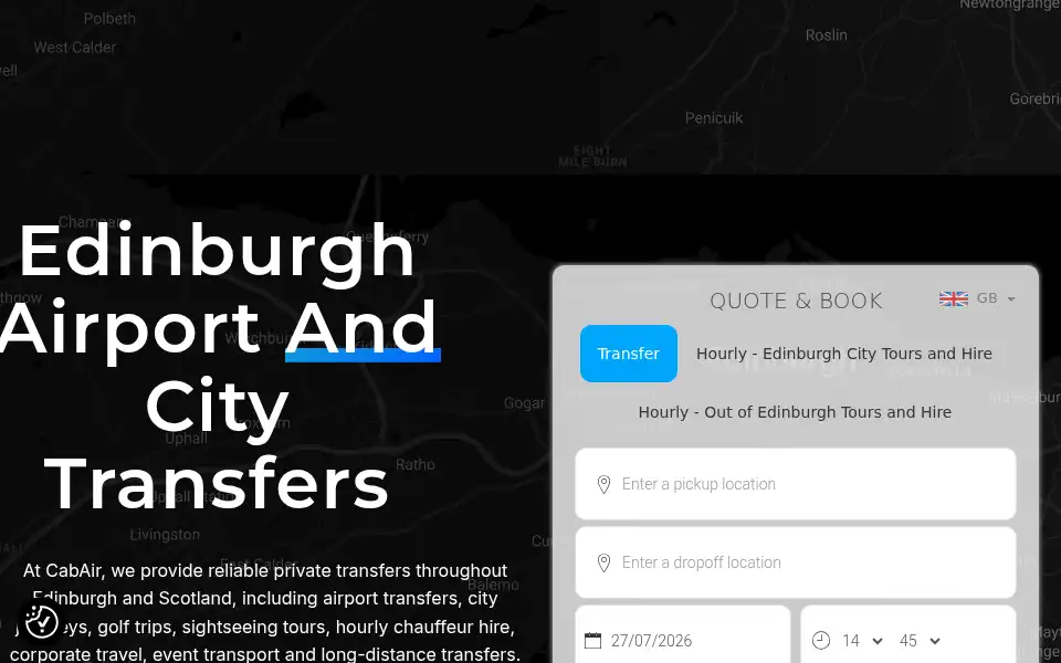 Screenshot of cabair.co.uk