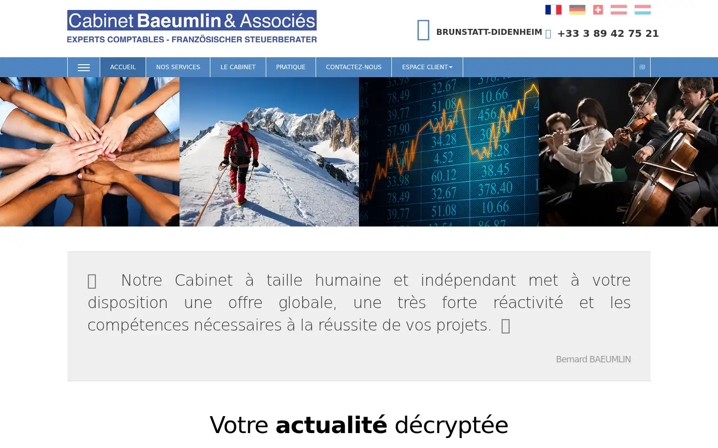 Screenshot of cabinet-baeumlin.com