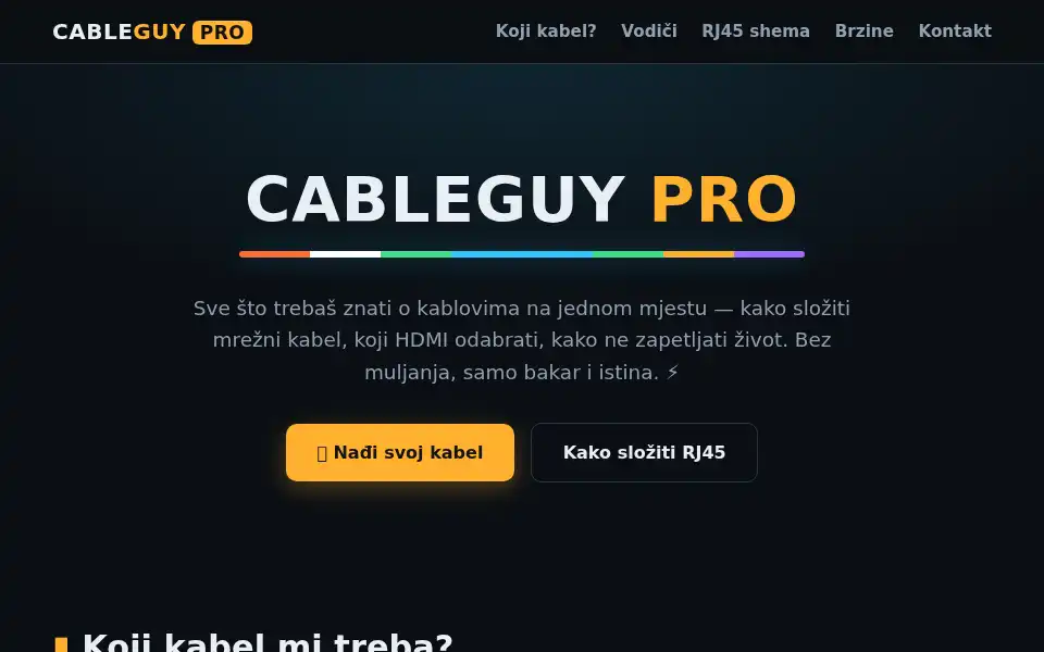 Screenshot of cableguy.pro