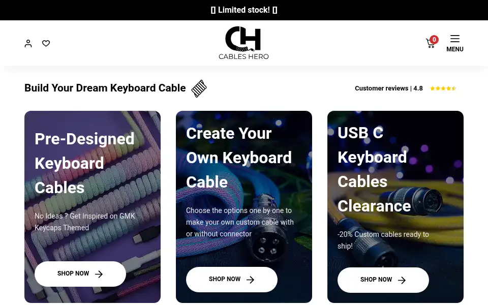 Screenshot of cableshero.com