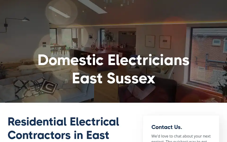 Screenshot of caburnelectrical.co.uk