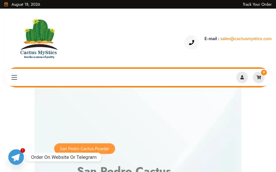 Screenshot of cactusmystics.com