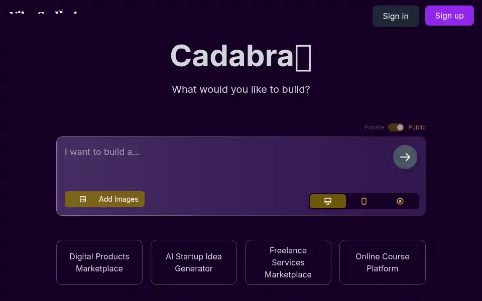 Screenshot of cadabra.tv