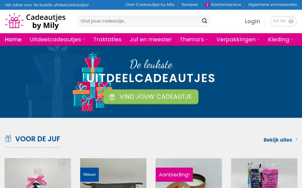Screenshot of cadeautjesbymily.nl