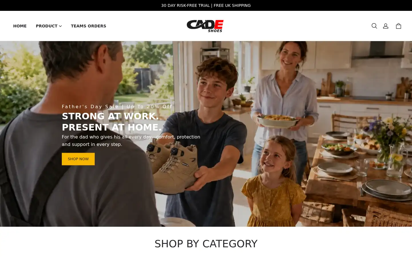 Screenshot of cadeshoes.com
