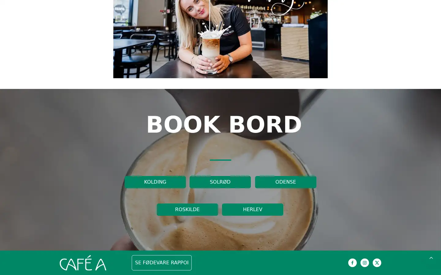 Screenshot of cafe-a.dk