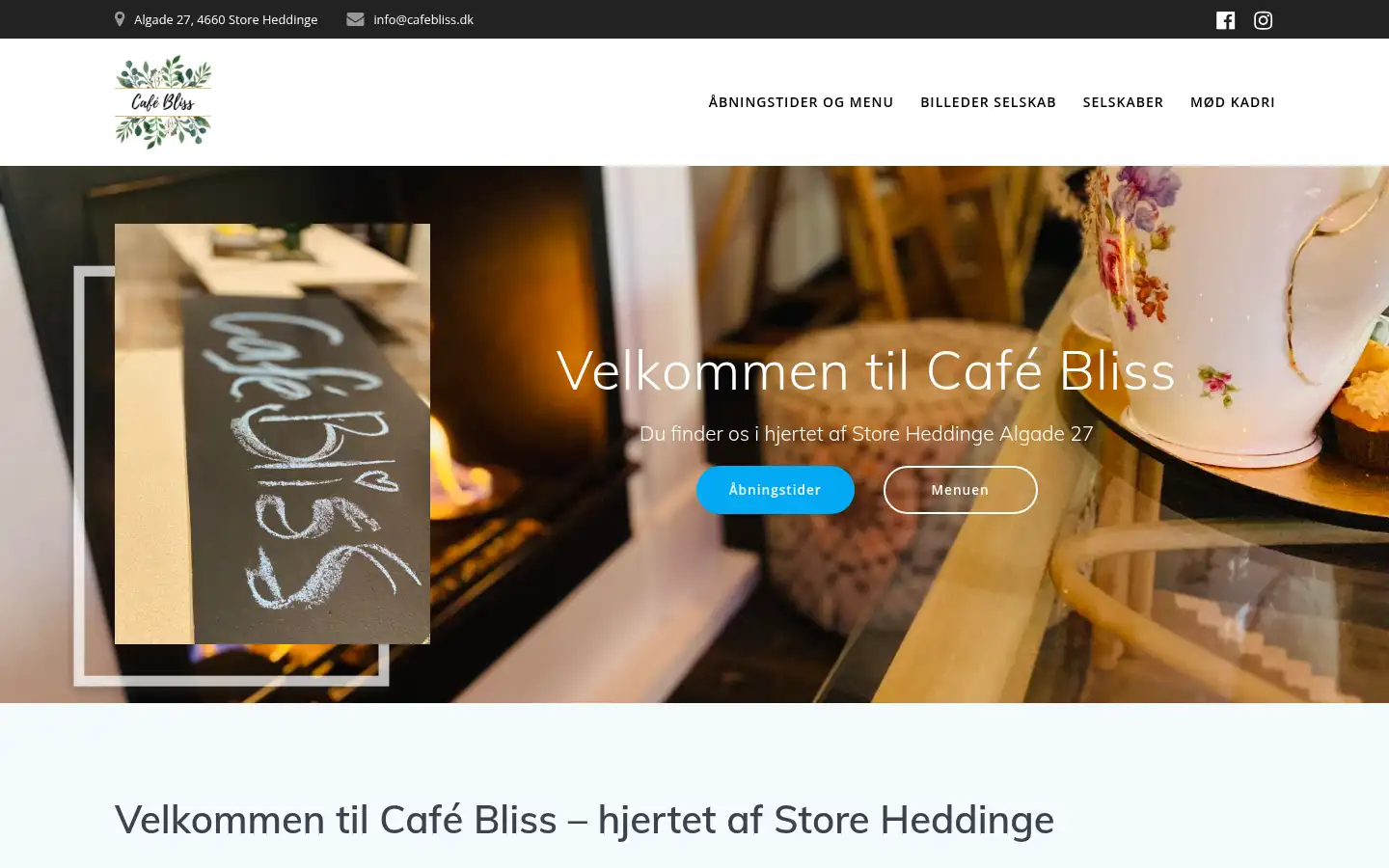 Screenshot of cafebliss.dk