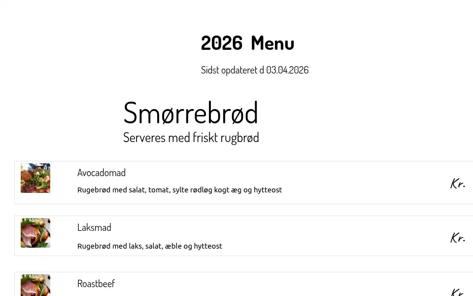 Screenshot of cafedelias.dk