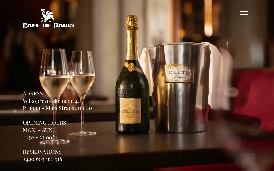 Screenshot of cafedeparis.cz