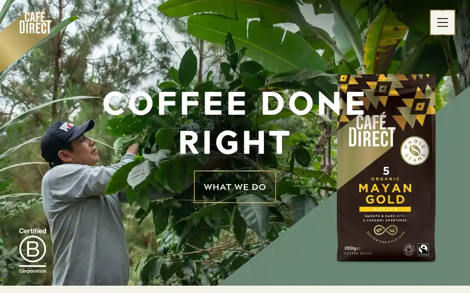 Screenshot of cafedirect.co.uk