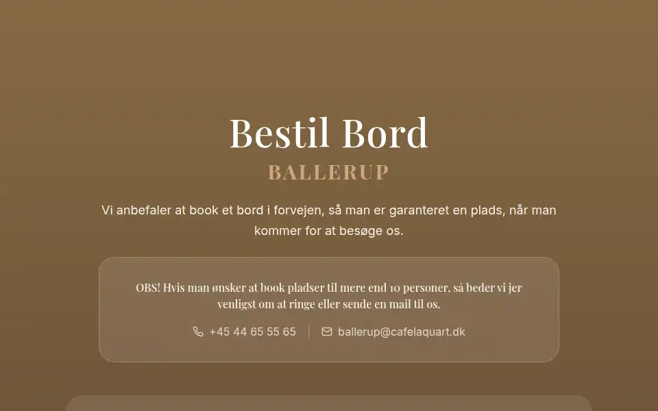 Screenshot of cafelaquart.dk
