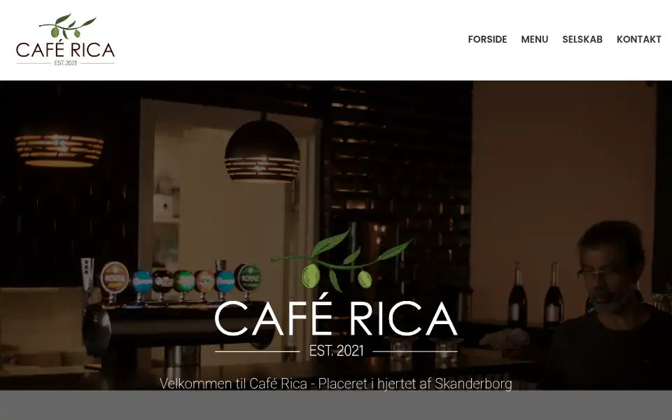 Screenshot of caferica.dk