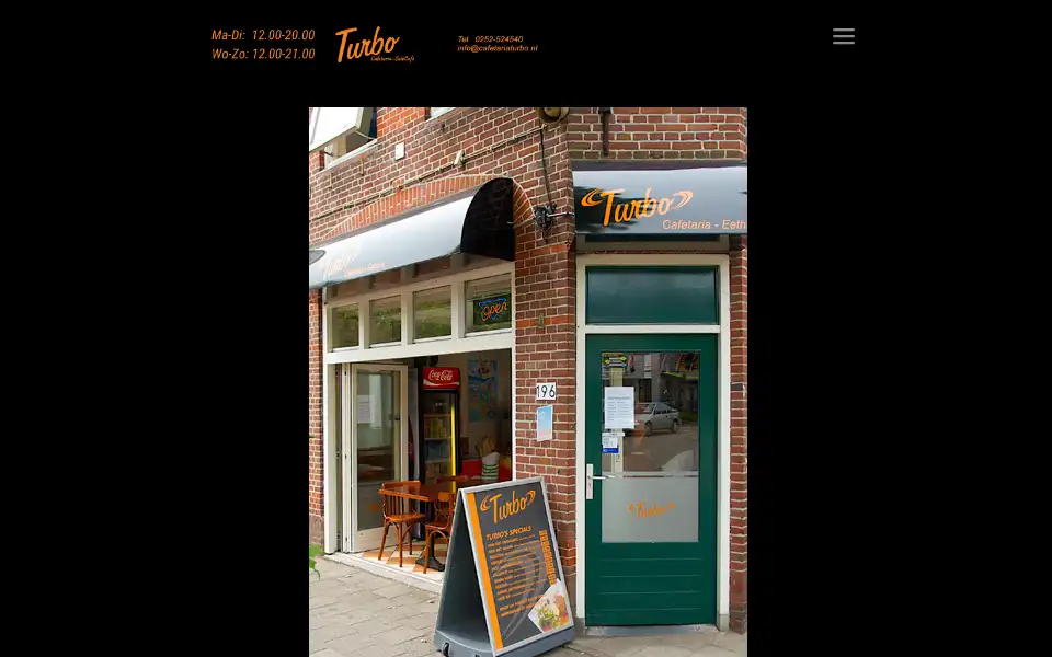 Screenshot of cafetariaturbo.nl