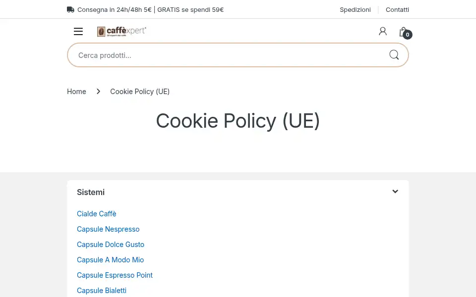 Screenshot of caffexpert.it