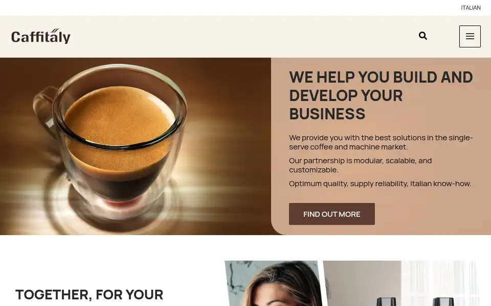 Screenshot of caffitaly.com