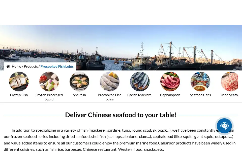 Screenshot of caharborfood.com
