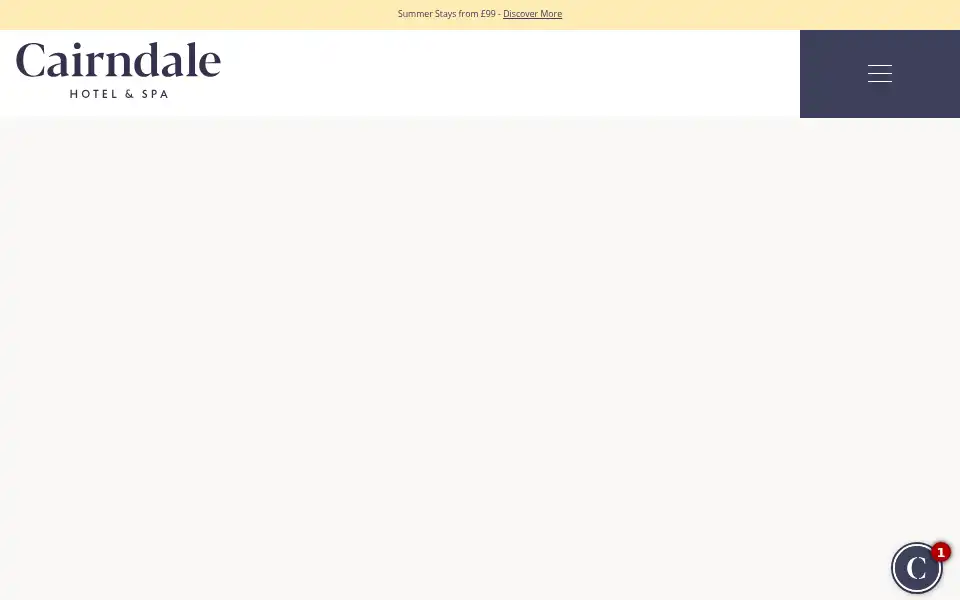 Screenshot of cairndalehotel.co.uk