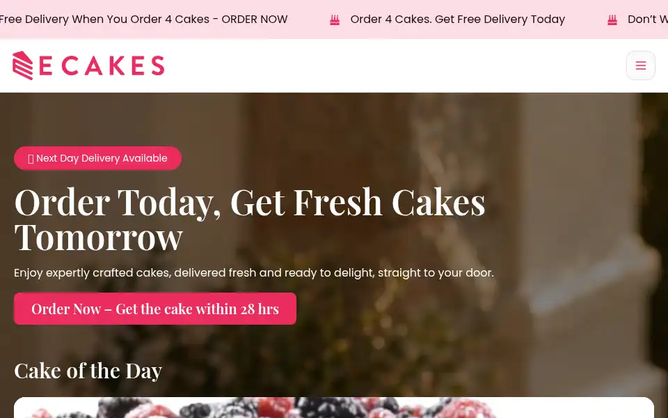 Screenshot of cakedeliverytoronto.ca