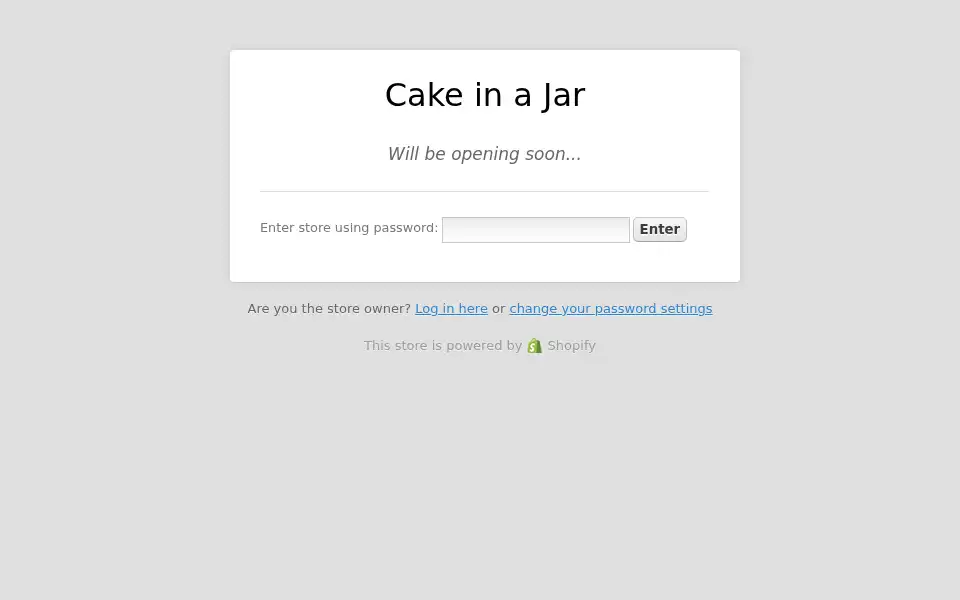 Screenshot of cakeinajar.co.uk