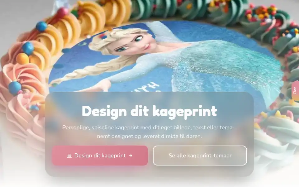 Screenshot of cakeprint.dk