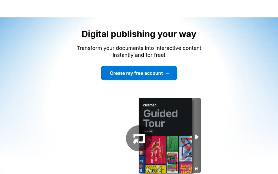 Screenshot of calameo.com