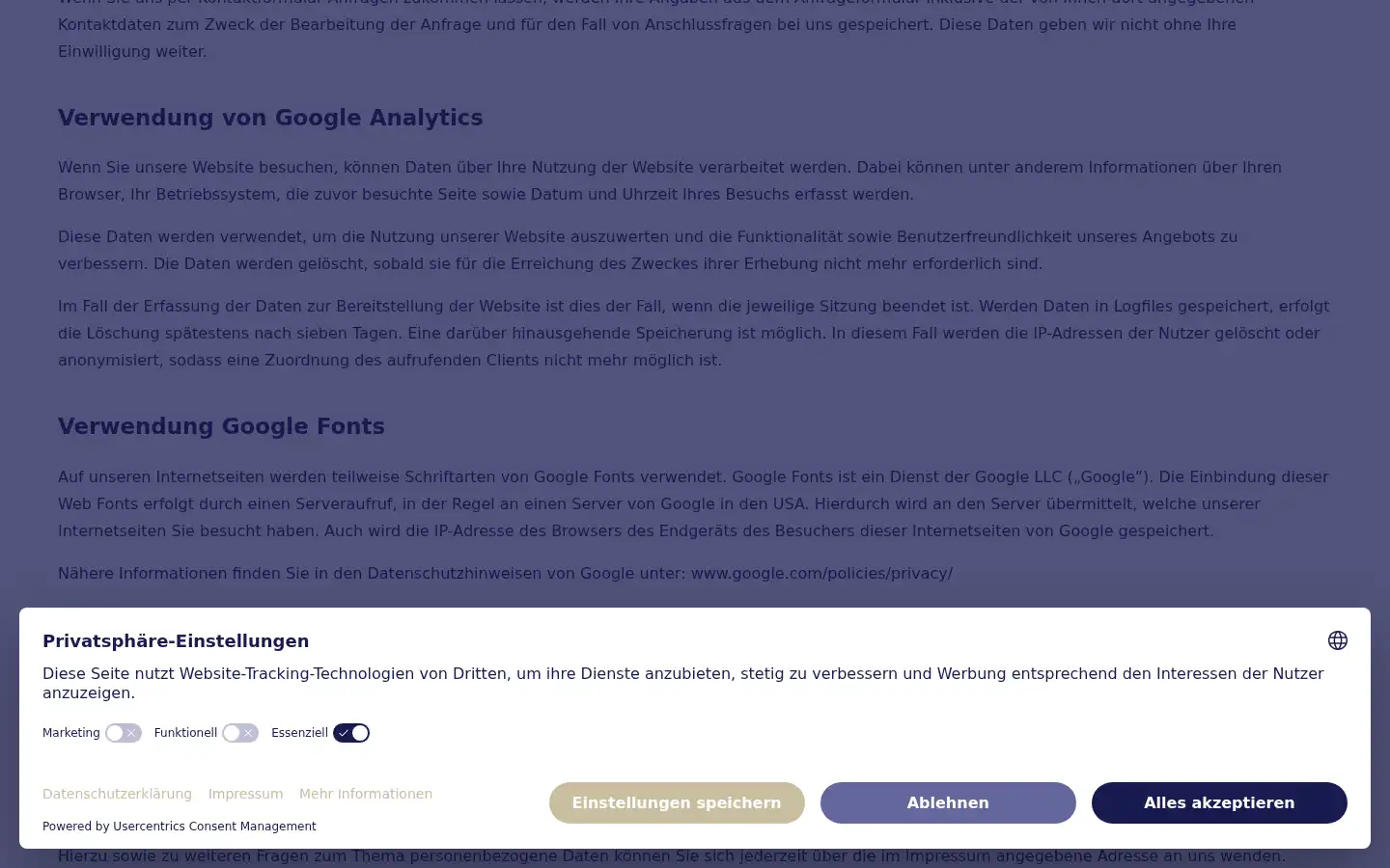 Screenshot of calandi.de
