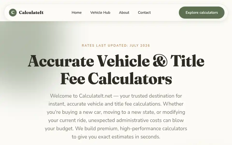 Screenshot of calculateit.net