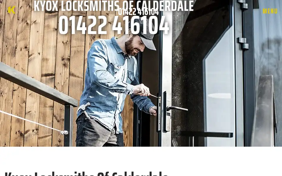 Screenshot of calderdalelocksmiths.co.uk