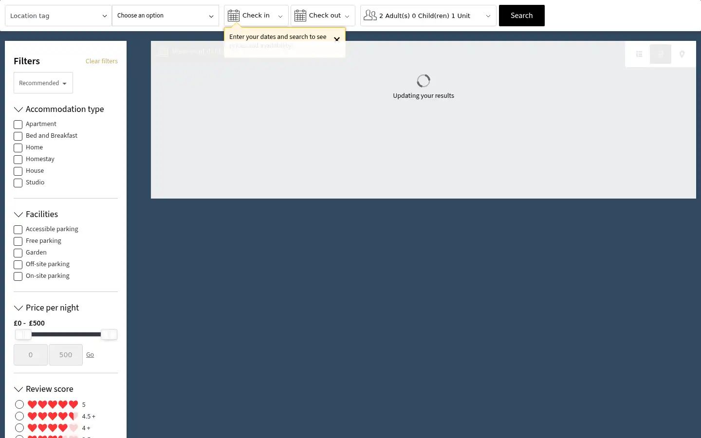 Screenshot of caledonialuxestays.com