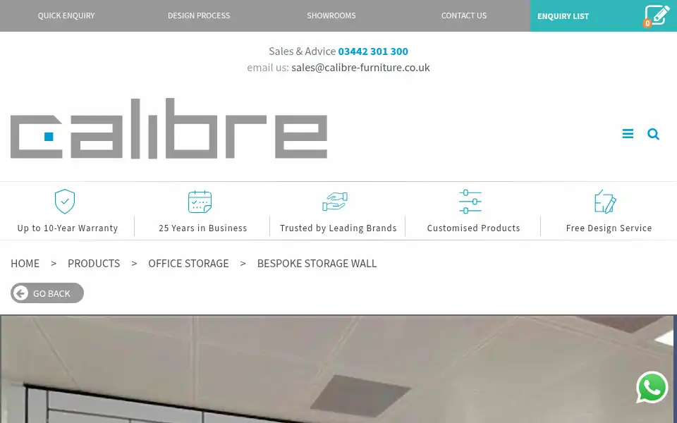 Screenshot of calibre-furniture.co.uk