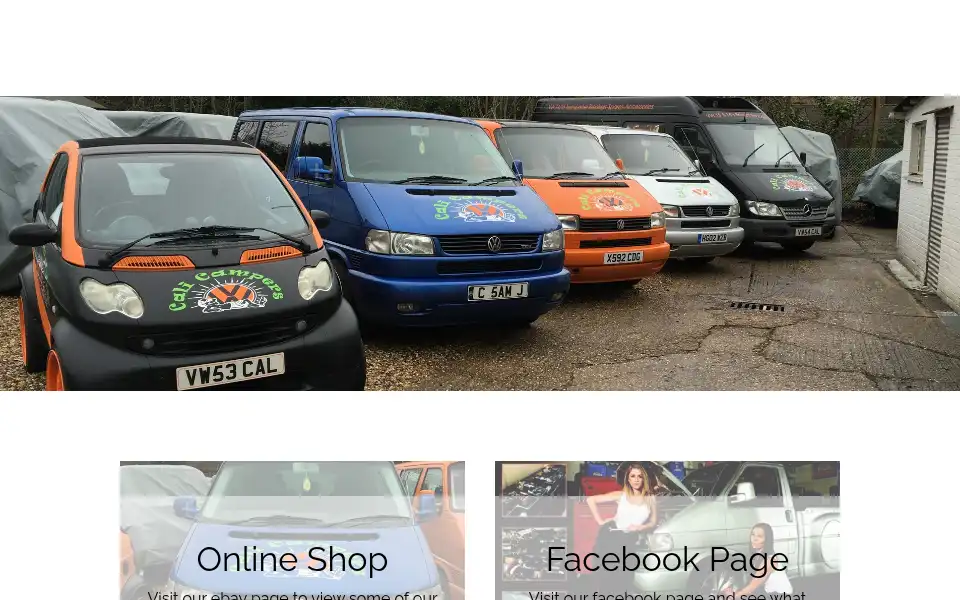 Screenshot of calicamper.co.uk
