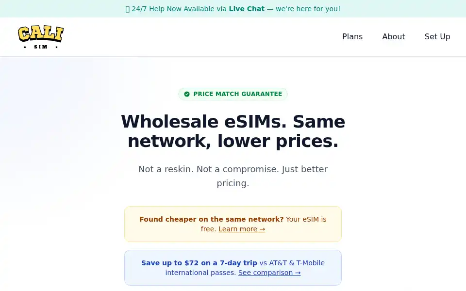 Screenshot of calisim.com
