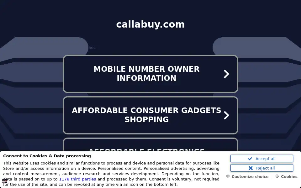 Screenshot of callabuy.com