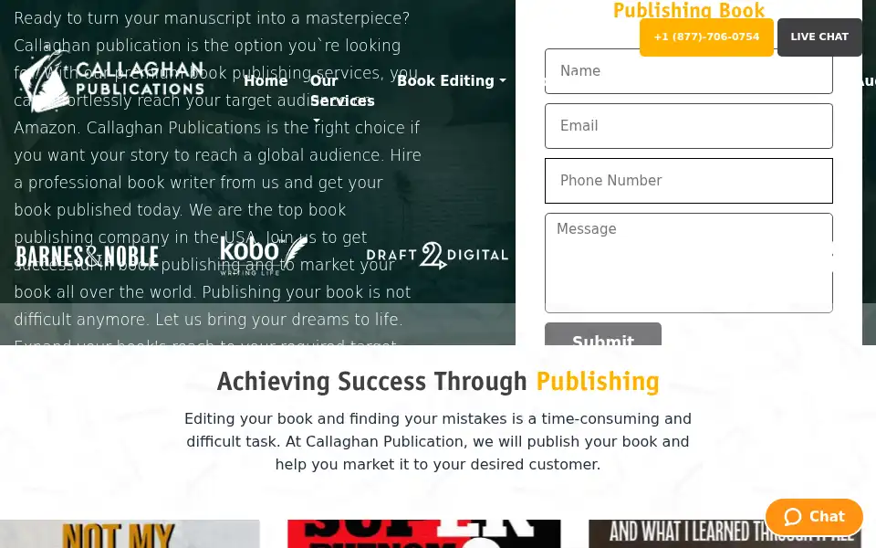 Screenshot of callaghanpublications.com