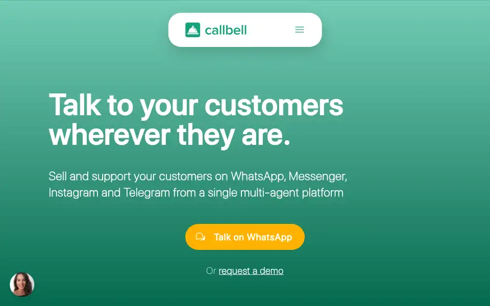 Screenshot of callbell.eu